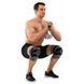 Наколенник бандаж эластичный с фиксирующим ремнем KNEE BRACE EZOUS A-07 размер L цвет серый-черный