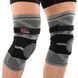 Наколенник бандаж эластичный с фиксирующим ремнем KNEE BRACE EZOUS A-07 размер L цвет серый-черный