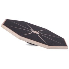 Диск балансировочный балансборд деревянный WOOD BALANCE BOARD Zelart FI-4013 39,5 см черный