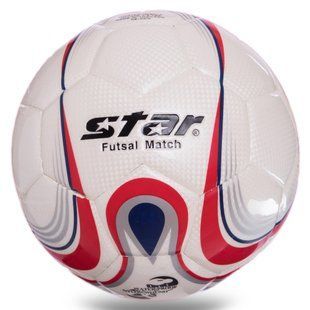 Мяч футзальный STAR JMU1635-1 цвет белый-красный