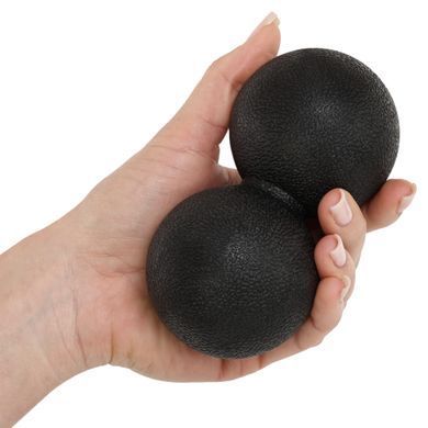 Мяч массажный двойной для МФР и самомассажа Duoball Zelart FI-5128 &oslash;6,5см черный