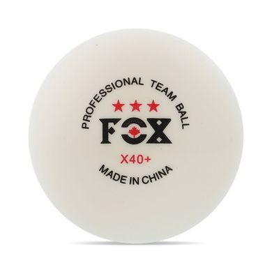 Набір м'ячів для настільного тенісу у пластиковому боксі FOX MT-8589 колір білий