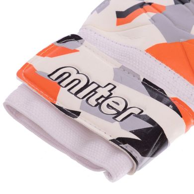 Перчатки для футбола MITER серо-оранжевые FB-6744, 9