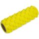 Валик массажный для занятий йогой и пилатесом Grid Bubble Roller l-45см d-14см FI-6672-BUBBLE, Желтый