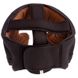 Боксерский шлем закрытый с полной защитой кожаный черный BAD BOY VL-6622
