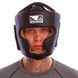 Боксерский шлем закрытый с полной защитой кожаный черный BAD BOY VL-6622
