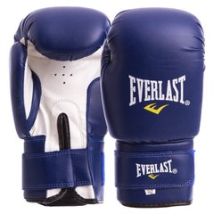 Перчатки боксерские PVC на липучке ЮНИОР MA-0033 EVERLAST синие, 6 унций