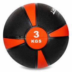 Медбол мяч медицинский Medicine Ball Zelart FI-5122-3 3кг черный-красный