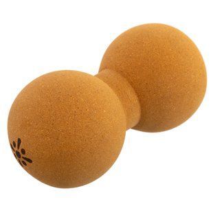 Мяч массажный пробковый двойной для МФР и самомассажа Duoball BLOOM LB7128 цвет светло-коричневый