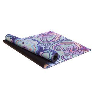 Килимок для йоги Замшевий каучуковий двошаровий Record FI-5662-52 розмір 183x61x0,3см райдужний