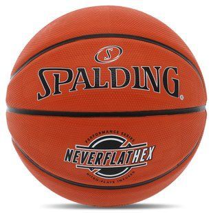М'яч баскетбольний гумовий SPALDING NEVERFLAT HEX 84440Y розмір 7 помаранчевий