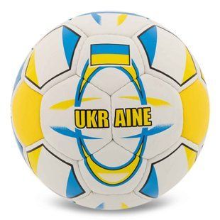 М'яч футбольний BALLONSTAR UKRAINE FB-848 №5 PU білий-жовтий-блакитний