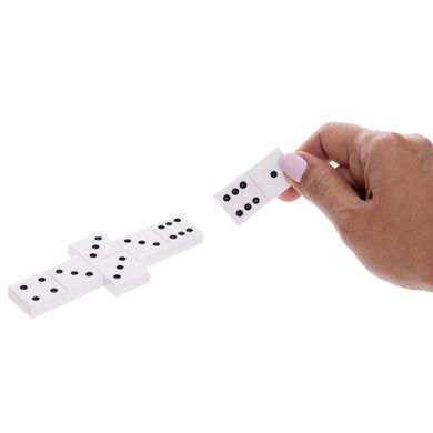 Домино настольная игра в пластиковой коробке белое PK-2319