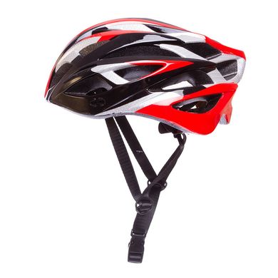 Шлем для велосипеда кросс-кантри с механизмом регулировки HY032, Красно-черный