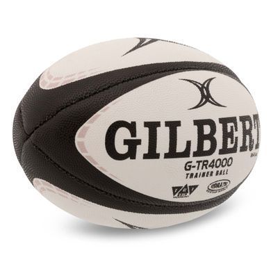 М'яч для регбі дитячий MINI GILBERT R-6585-7 розмір 1 білий-чорний