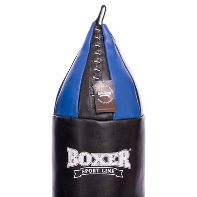 Мешок боксерский Шлемовидный Кожа h-95см Большой шлем 16кг BOXER 1004-01, Черный