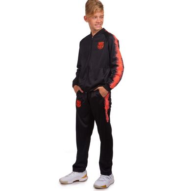 Футбольный тренировочный спортивный костюм детский LD-6111T, рост 140-145 Черный