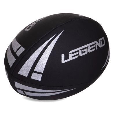 Мяч для регби LEGEND R-3293 №3 черный-белый