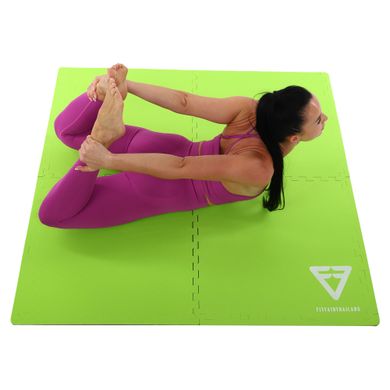 Коврик пазл спортивный GYM MAT FI-5115 цвет черный-зеленый