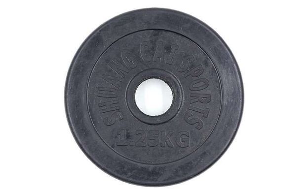 Блины диски обрезиненные SHUANG CAI SPORTS TA-1441-1_25S 30мм 1,25кг черный