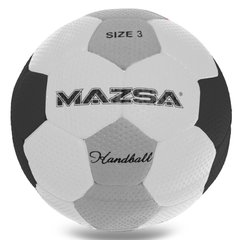 Гандбольный мяч Outdoor №3 покрытие вспененная резина MAZSA белый-серый JMC003-MAZ