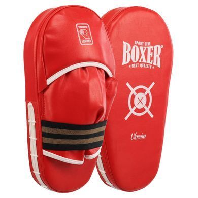 Лапа боксерская прямая тренировочная удлиненная Кожвинил BOXER NEW 2008-N цвет черный