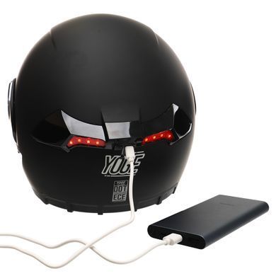 Мотошолом модуляр (flip-up) YOGE M-9404 розмір L (58-61) колір чорний
