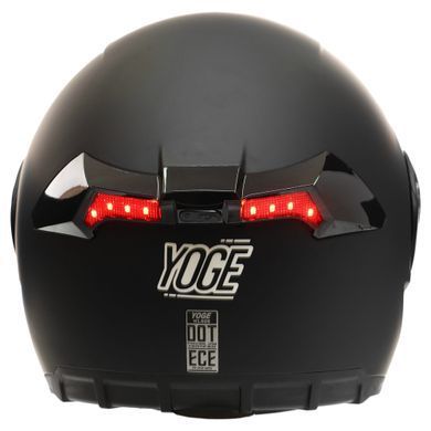 Мотошолом модуляр (flip-up) YOGE M-9404 розмір L (58-61) колір чорний