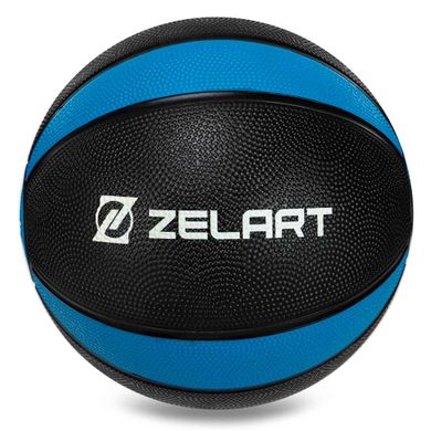 Медбол мяч медицинский Medicine Ball Zelart FI-5122-4 4кг черный-синий