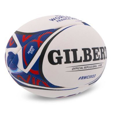 М'яч для регбі дитячий MIDI GILBERT R-6584-9 розмір 2 білий-чорний-червоний