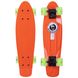 Скейтборд пластиковый Penny FISH 56 см со светящимися колесами SK-405, Оранжевый