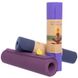 Коврик для фитнеса и йоги Yogamat TPE+TC 8мм SP-Planeta FI-6336, Фиолетовый