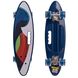 Скейтборд круизер пластиковый 60x17см PC дека с отверстием и светящимися колесами HB-31B-1, Синий