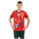 Форма футбольная детская RONALDO 7 Zelart CO-7362 размер 20, рост 125-130 цвет красный-зеленый