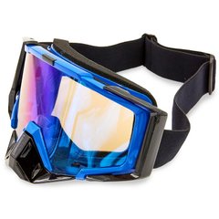 Очки для мотоцикла JIE POLLY затемненный визор J027-2, Синий