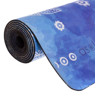 Коврик для йоги каучуковый двухслойный 3мм Record FI-5662-57, Синий