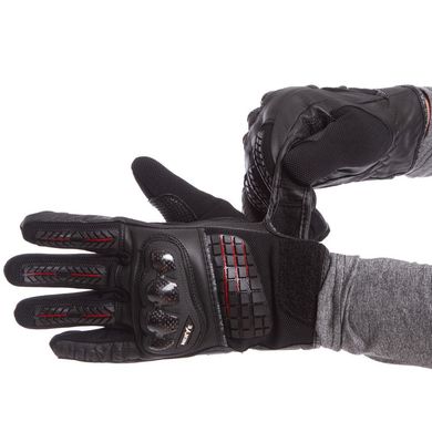 Мотоперчатки кожаные NERVE черные KQ1037, L