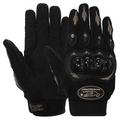 Моторукавиці короткі для міста із захистом RACING BIKER SC-04 розмір 2XL колір чорний-помаранчевий