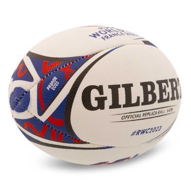 М'яч для регбі дитячий MINI GILBERT R-6584-7 розмір 1 білий-чорний-червоний