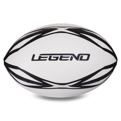 Мяч для регби LEGEND R-3298 №4 белый-черный