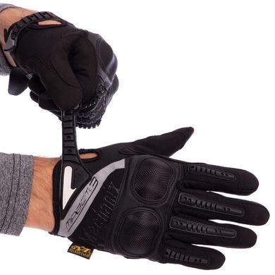Тактические военные мужские перчатки с усиленным протектором MECHANIX MPACT BC-4923, M Черный