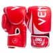 Перчатки для бокса на липучке VENUM PU BO-8352 красно-белые, 10 унций