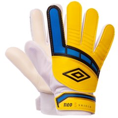 Перчатки вратарские для футбола юниорские желто-синие FB-838 (OF), 7
