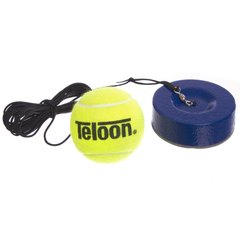 Тренажер для большого тенниса - мяч на резинке с утяжелителем TELOON TENNIS TRAINER TL801-5-Coach1 салатовый-черный