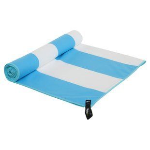 Рушник для пляжу та басейну з мікрофібри SAILBOLAT BEACH TOWEL T-SCT колір блакитний-білий