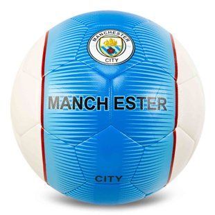 Мяч футбольный HYBRID BALLONSTAR MANCHESTER CITY FB-7954 №5 PU белый-голубой