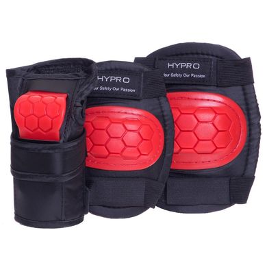 Комплект детской защиты для роликов и скейтов HYPRO красная HP-SP-B104, S (3-7 лет)