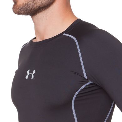 Компрессионная мужская футболка с длинным рукавом UNDER ARMOUR черно-серая K-704, M
