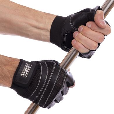 Атлетические перчатки SPORT WorkOut черные BC-1018, L