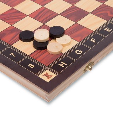 Шахматы, шашки, нарды 3 в 1 (39 x 39 см) деревянные с магнитом ZC039A